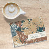 Autumn Caramel Cinnamon Leaves Wedding Bedankkaart