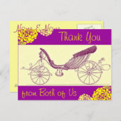 Autumn Carriage en Mums Dank je Briefkaarten (Voorkant / Achterkant)