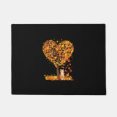 Autumn Cat Lover Autumn Heart Tree verlaat Schatti Deurmat (Voorkant)