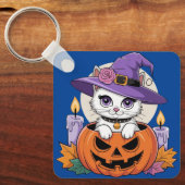 Autumn Cat Magic Sleutelhanger (Voorkant)