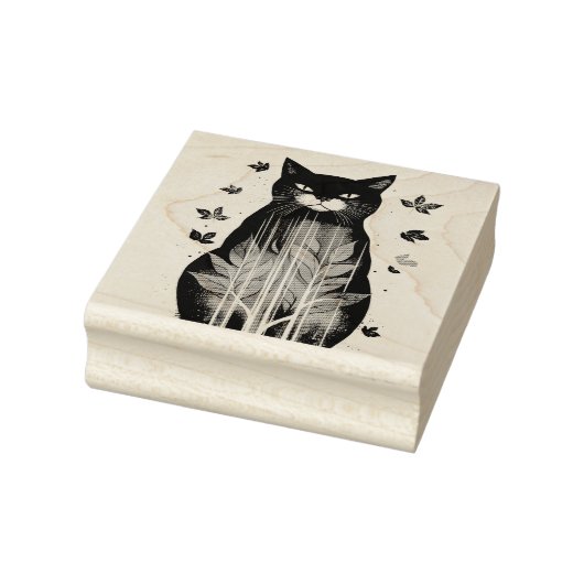 Autumn Cat Rubberstempel (Stempel)