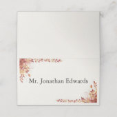 Autumn Catholic Red and Gold Wedding Plaatskaartje (Buitenkant ongevouwen)