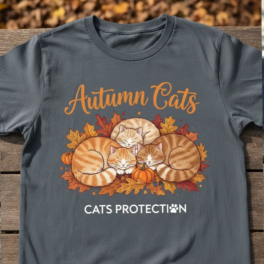 Autumn Cats T-Shirt | Official Cats Protection 