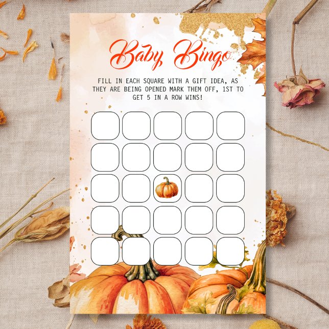 Autumn Celebration Baby Shower Bingo Game (Creator heeft geüpload)