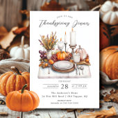 Autumn Celebration Thanksgiving Dinner Invitation Kaart