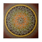 Autumn Celtic Art Burst Tegeltje (Voorkant)