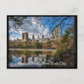 Autumn Central Park, New York City Custom Text Briefkaart (Voorkant)