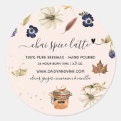 Autumn Chai Spice | Handgemaakte Homemade Candle Ronde Sticker (Voorkant)