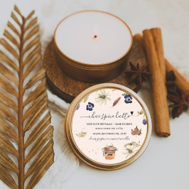 Autumn Chai Spice | Handgemaakte Homemade Candle Ronde Sticker