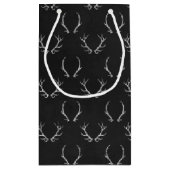 Autumn Chalkboard Antler Pattern Klein Cadeauzakje (Achterkant)