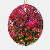 Autumn Changing Leaves, roze impressionistische bo Keramisch Ornament (Links)