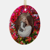 Autumn Changing Leaves, roze impressionistische bo Keramisch Ornament (Rechts)