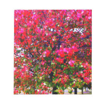 Autumn Changing Leaves, roze impressionistische bo