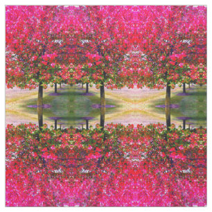Autumn Changing Leaves, roze impressionistische bo Stof