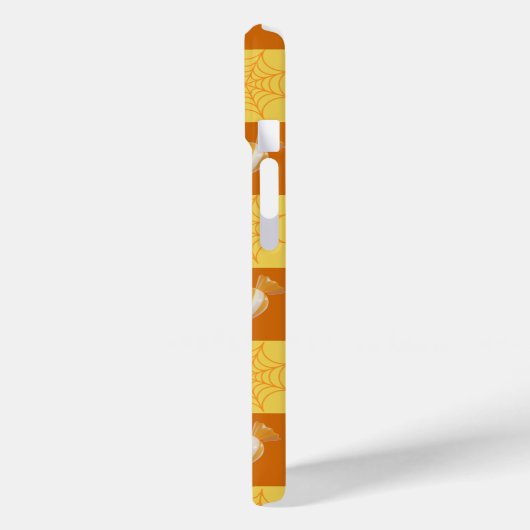 Autumn Checkered Cobweb & Snacks iPhone case (Achterkant / Links)