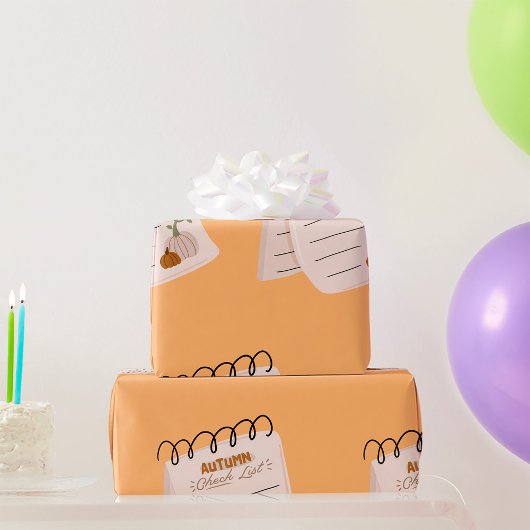 Autumn Checklist Notitieblok Herfst to do lijst Cadeaupapier