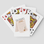 Autumn Checklist Notitieblok Herfst to do lijst Pokerkaarten (Achterkant)