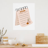 Autumn Checklist Notitieblok Herfst to do lijst Poster