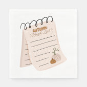 Autumn Checklist Notitieblok Herfst to do lijst Servet (Voorkant)