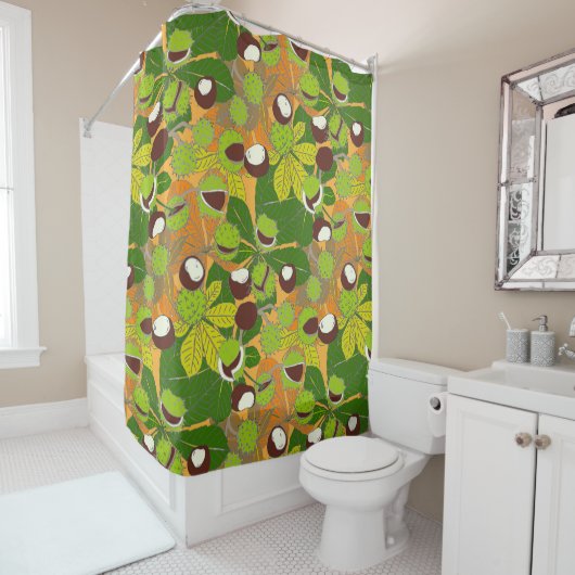 Autumn Chestnut - Shower Curtain Douchegordijn (In situ)