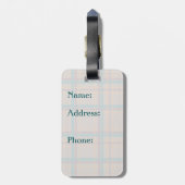 Autumn Chic Plaid Bagagelabel (Achterkant verticaal)