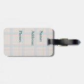 Autumn Chic Plaid Bagagelabel (Achterkant horizontaal)