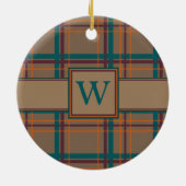 Autumn Chic Plaid Ornament (Achterkant)