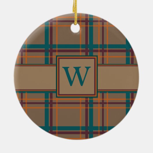 Autumn Chic Plaid Ornament (Achterkant)