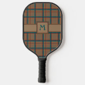 Autumn Chic Plaid Pickleball Paddle (Achterkant)