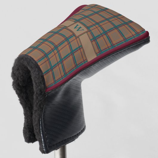 Autumn Chic Plaid Putter Hoesje Golfheadcover (3/4 voorkant)