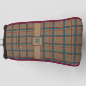 Autumn Chic Plaid Putter Hoesje Golfheadcover (Voorkant)