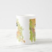 Autumn Chickadee, Bird Natuur, Wildlife, Waterverf Porselein Kop (Voorkant)