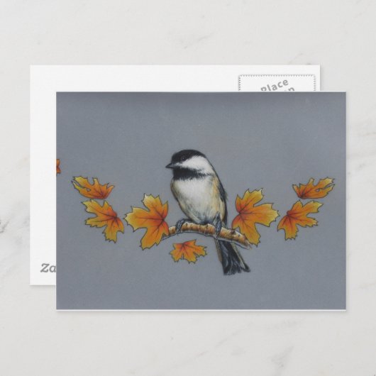 Autumn Chickadee Briefkaart (Voorkant / Achterkant)