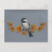 Autumn Chickadee Briefkaart (Voorkant)