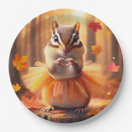 Autumn Chipmunk Ballerina Dancer Papieren Bordje