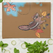 Autumn Chipmunk~keukenhanddoeken Theedoek (Gevouwen)