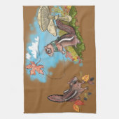 Autumn Chipmunk~keukenhanddoeken Theedoek (Verticaal)