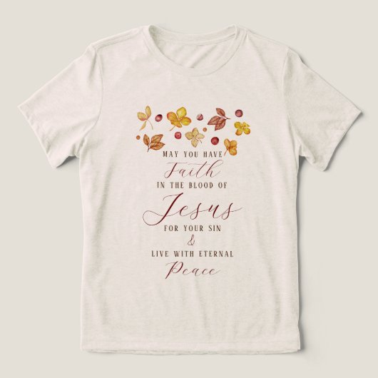 Autumn Christelijk Faith Tri-Blend Shirt (Design voorkant)