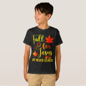 Autumn Christian Thanksgiving Fall For Jesus He Ne T-shirt (Voorkant volledig)