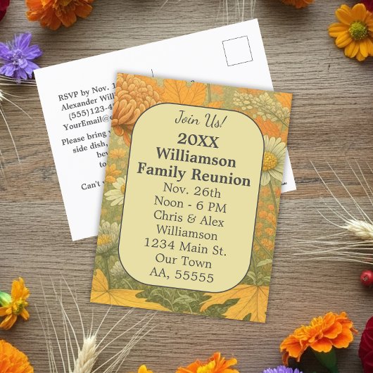 Autumn Chrysanthemum Family Reunion Kaart