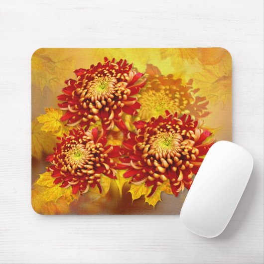 Autumn Chrysanthemums ~ Mousepad Muismat (Met muis)