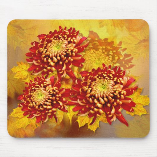 Autumn Chrysanthemums ~ Mousepad Muismat (Voorkant)