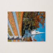 Autumn Church in Splendor New England Legpuzzel (Horizontaal)