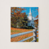 Autumn Church in Splendor New England Legpuzzel (Verticaal)
