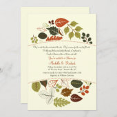 Autumn Circle-uitnodiging Kaart (Voorkant / Achterkant)