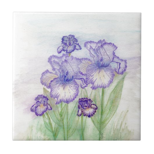Autumn Circus en Art Deco Iris" Tegeltje (Voorkant)