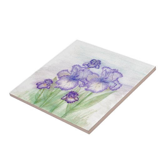 Autumn Circus en Art Deco Iris" Tegeltje (Zijkant)