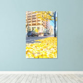 Autumn City Street Canvas Afdruk (Insitu (Houten vloer))