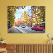 Autumn CityScape Street Canvas Afdruk (Insitu (Woonkamer))