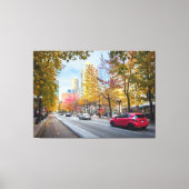 Autumn CityScape Street Canvas Afdruk (Voorkant)